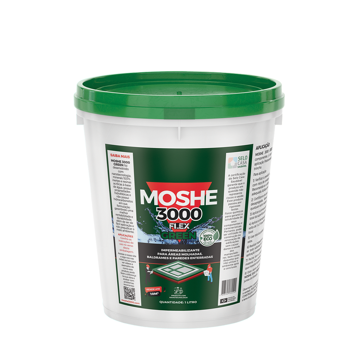 MOSHE 3000 GREEN IMPERMEABILIZANTE - 1LT